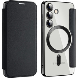 Klopové pouzdro pro Samsung Galaxy S24+ Plus, RFID Wallet MagSafe CamShield, černé