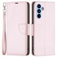 Klopové pouzdro pro Samsung Galaxy A54 5G, Wallet Litchi Magnet, růžové rose gold