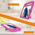 Dětské pouzdro pro Samsung Galaxy Tab A9+, dětské pouzdro s rukojetí, růžové