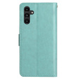Klopové pouzdro pro Samsung Galaxy A55 5G, Wallet, Butterfly, fialové