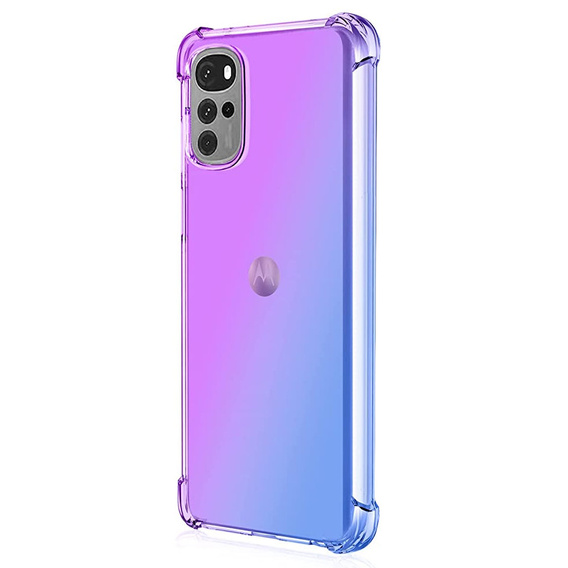 Pouzdro pro Motorola Moto G22, Gradient Dropproof, Fialová / modrá