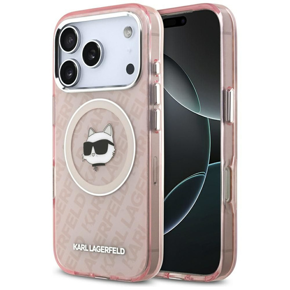 Pouzdro na telefon Karl Lagerfeld IML Choupette Head Logo MagSafe pro iPhone 17 Pro Max