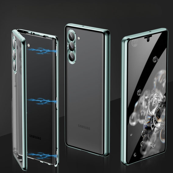 Pouzdro pro Samsung Galaxy S23, Magnetic Dual Glass, zelené