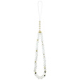 Pouzdro Guess IML Flowers Electroplated Allover With Beads Strap, pro MagSafe, s řemínkem pro iPhone 17 Pro Max