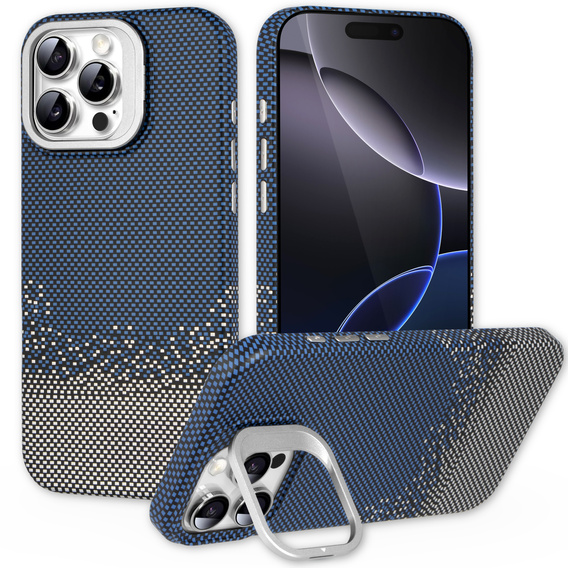 Pouzdro iPhone 16 Pro, Frame Kickstand, pro MagSafe, Sand Blue