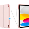 Pouzdro pro iPad 10.9 2022 10 Gen, Smart Pencil, se slotem na stylus, růžové