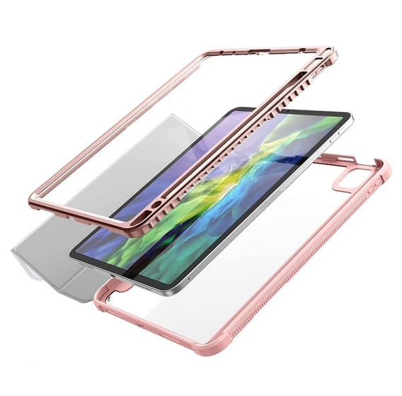 Pouzdro pro iPad Air 4 10.9 2020 / iPad Pro 11 2020 / 2018, Suritch Full Body Marble, růžové