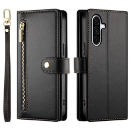 Flipové pouzdro Wallet Zipper Pocket pro Samsung Galaxy A17 5G, Wallet Zipper Pocket, černé