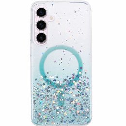 Pouzdro pro Samsung Galaxy S24, Glittery, pro MagSafe, zelené