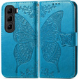 Klopové pouzdro pro Infinix Hot 50 4G, Butterfly, modré