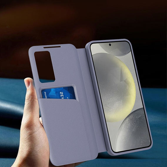 Flipové pouzdro pro Samsung Galaxy A56 5G, Smart View Wallet, fialové