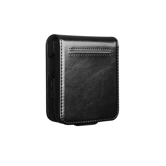 Kožené peněženkové pouzdro černé pro Samsung Galaxy Z Flip7