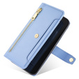 Klopové pouzdro pro Motorola Moto G04 / G24 / G24 Power, Wallet Zipper Pocket, modré