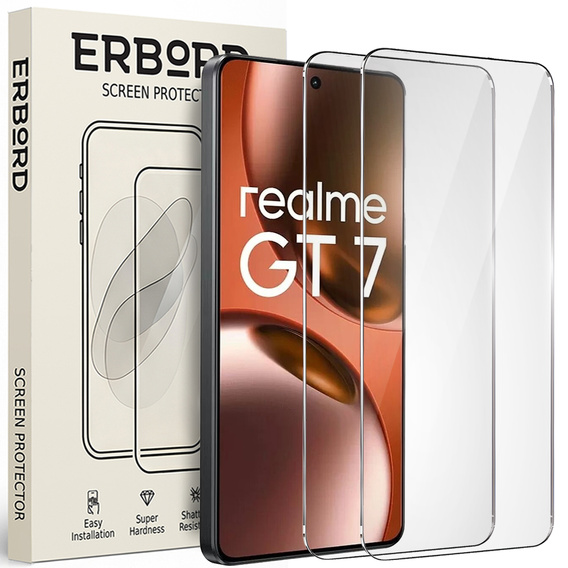 2x tvrzené sklo pro Samsung Galaxy A15 4G / A15 5G / M15, ERBORD 9H Hard Glass na displeji