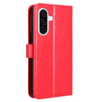 Klopové pouzdro pro Samsung Galaxy A36, Crazy Horse Wallet, červené