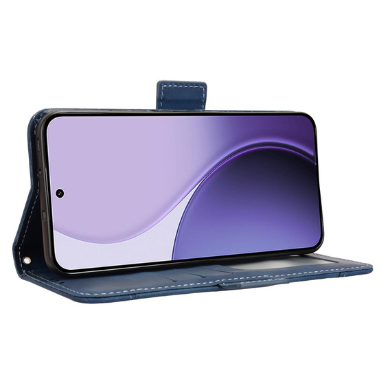 Klopové pouzdro pro Oppo Reno 14, slot na karty, peněženka, tmavě modré