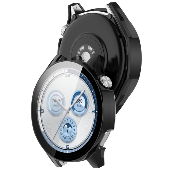 Pouzdro 2v1 + tvrzené sklo pro Huawei Watch GT 5 46mm, černé