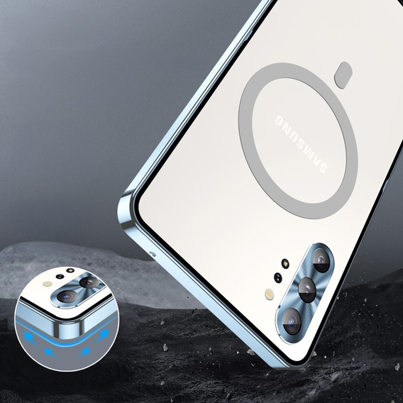 Ochranné pouzdro na fotoaparát pro Samsung Galaxy Note 10+ Plus, CamShield MagSafe, transparentní / modré