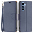 Klopové pouzdro pro Samsung Galaxy A54 5G, Wallet Litchi Magnet, námořnicky modré