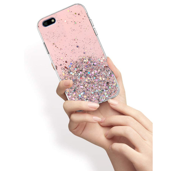 Pouzdro pro Huawei Y5 2018, Glittery, růžové