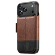 Flipové pouzdro 2 v 1 pro iPhone 17 Pro Max, SUTENI, pro MagSafe, hnědé