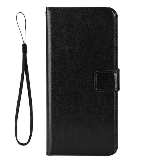 Klopové pouzdro pro OnePlus 13, Crazy Horse Wallet, černé