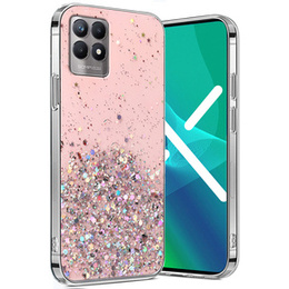 Pouzdro pro Realme 8i, Glittery, růžové