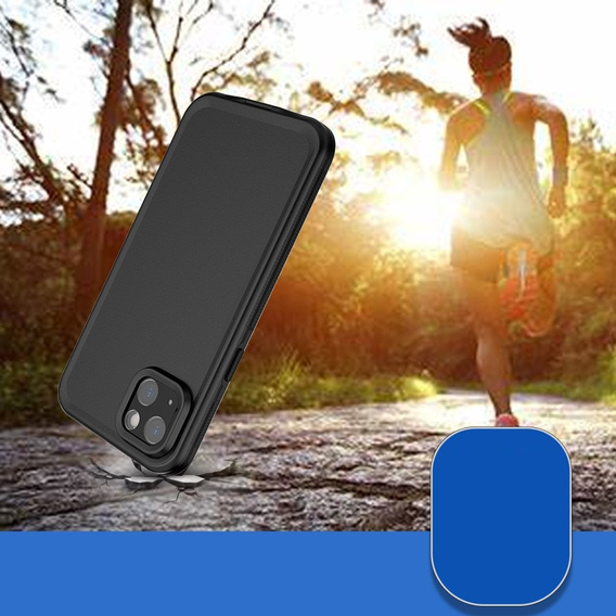 Vodotěsné pouzdro IP68 pro iPhone 15 Plus, černé
