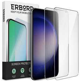 2x tvrzené sklo pro Samsung Galaxy S23+ Plus, ERBORD 9H Hard Glass na displeji