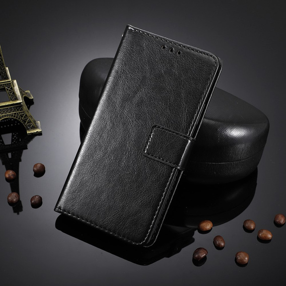 Klopové pouzdro pro Honor 400 Pro 5G, Crazy Horse Wallet, černé