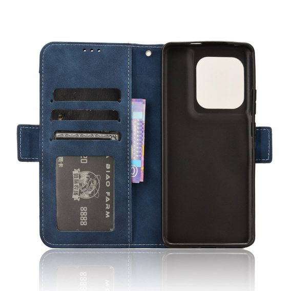 Klopové pouzdro pro Motorola Edge 50 Ultra, Card Slot, námořnicky modré