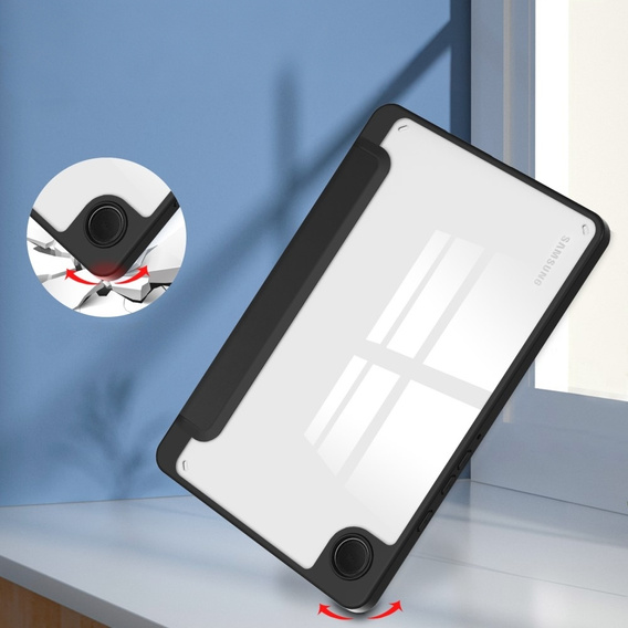 Pouzdro pro Samsung Galaxy Tab A9, Smartcase Hybrid, se slotem na stylus, černé