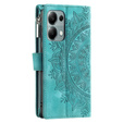 Klopové pouzdro pro Xiaomi Redmi Note 13 Pro 4G / Xiaomi Redmi Note 14S / Xiaomi Poco M6 Pro 4G, Mandala, zelené