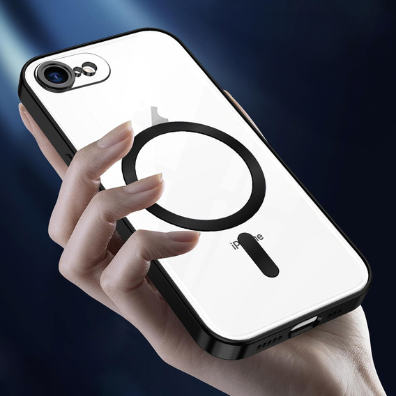 Pouzdro pro iPhone 7 Plus / 8 Plus, Electro MagSafe, černé + sklo na displej