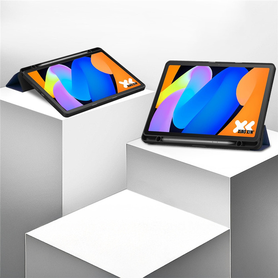 Pouzdro pro Lenovo Idea Tab 11" 2025 TB336FU TB336ZU, stojánek, Smartcase s držákem stylusu, tmavě modré