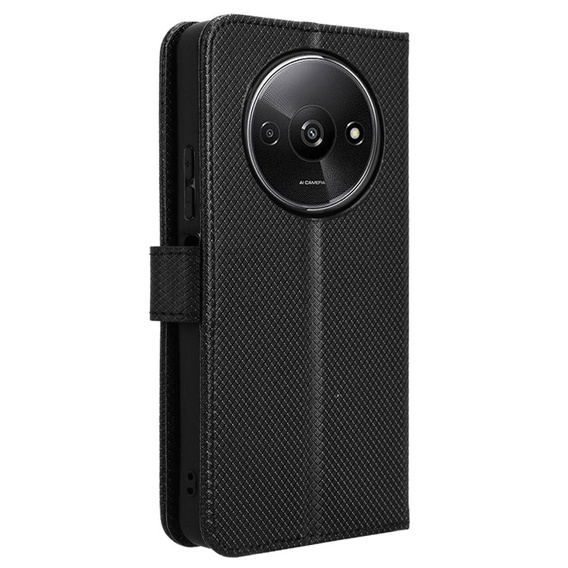 Klopové pouzdro pro Xiaomi Redmi A3, Wallet Smart Magnet, černé