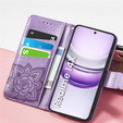 Klopové pouzdro pro Realme 14X / Realme C75, Butterfly, fialové
