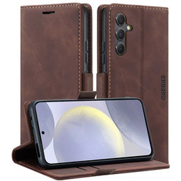 Pouzdro pro Samsung Galaxy S24, ERBORD Vintage peněženka s klopou, káva