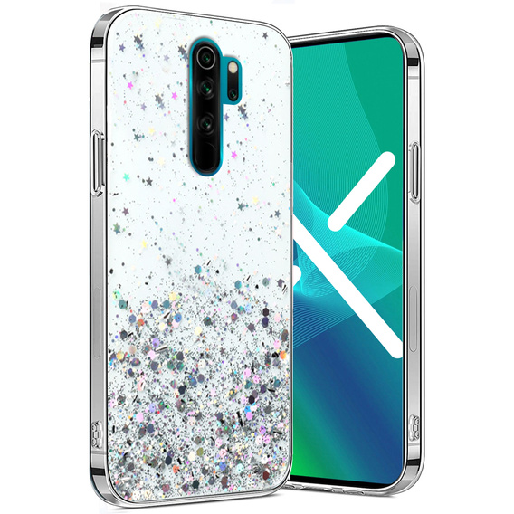 Pouzdro pro Xiaomi Redmi Note 8 Pro, Glittery, průhledné