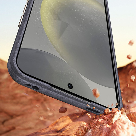 Kožené pouzdro pro Samsung Galaxy S25+ Plus, leather hybrid, šedé