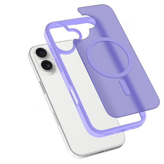 Pouzdro Matt pro iPhone 17, pro MagSafe, průsvitně fialové
