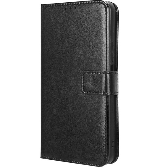 Klopové pouzdro pro Honor 90 Lite 5G, Crazy Horse Wallet, černé