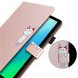 Pouzdro pro Samsung Galaxy Tab A7 Lite 8.7, s klopou, animal, růžové