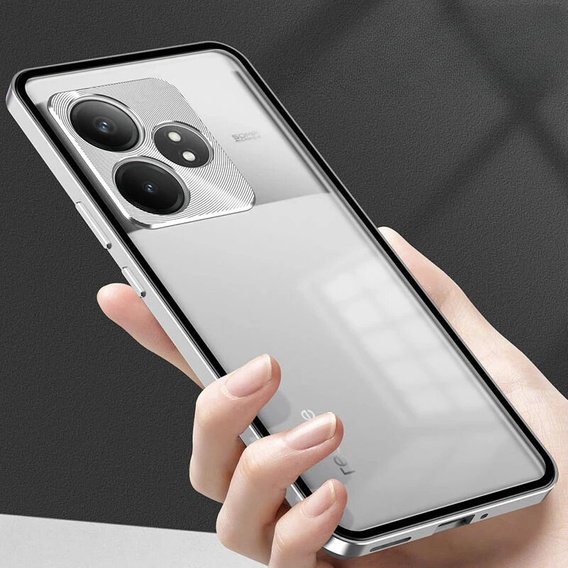 Pouzdro pro Realme GT 6 / 6T, Frame Case, stříbrné