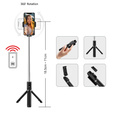 Selfie tyč Coco P-04 s funkcí stativu a dálkovým ovládáním Bluetooth, pro smartphony o šířce 6,5 cm až 9,5 cm