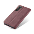 Pouzdro CASEME pro Samsung Galaxy S22+ Plus 5G, Leather Wallet Case, červené