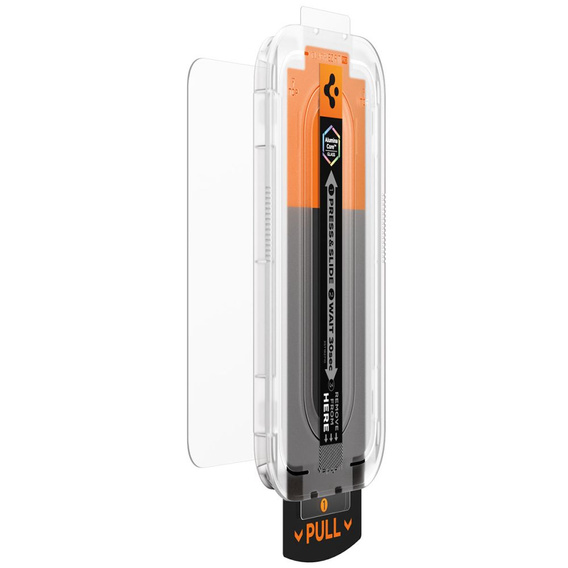 Spigen tvrzené sklo pro iPhone 17 Pro / 17 / 16 Pro, Glas.tR "EZ Fit Pro", čiré
