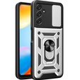 Pouzdro pro Samsung Galaxy A14 4G/5G, CamShield Slide, stříbrné
