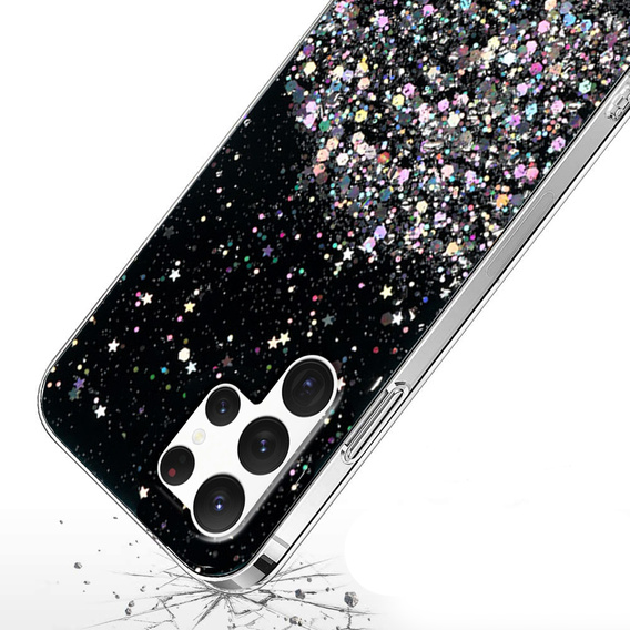 Pouzdro pro Samsung Galaxy S22 Ultra 5G, Glittery, černé