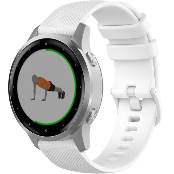 Pasek Silikonowy 18mm do Garmin Vivomove 3S / Vivoactive 4S, White